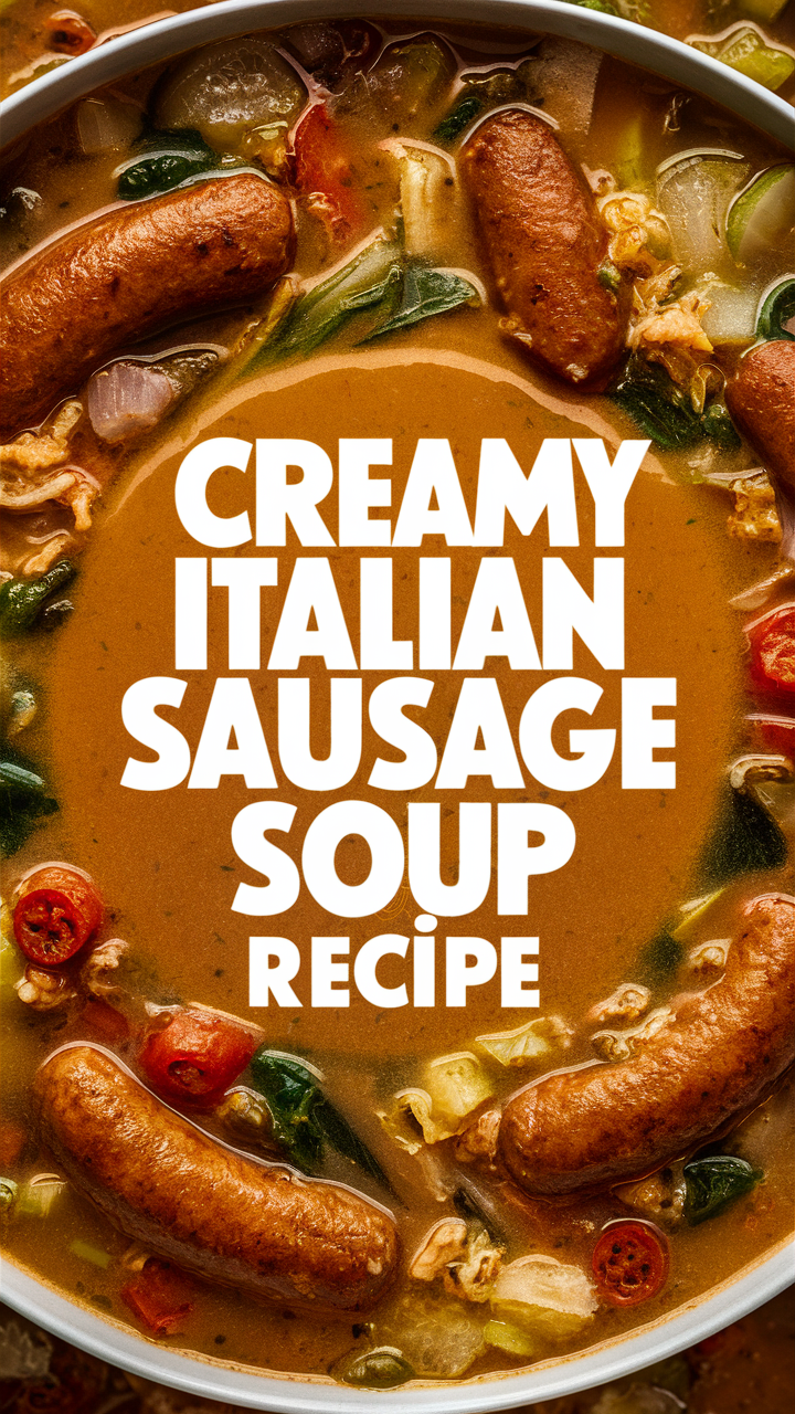Italian sausage soup recipe, 
best creamy sausage soup, 
homemade creamy sausage soup, 
creamy sausage soup ingredients, 
authentic Italian creamy soup