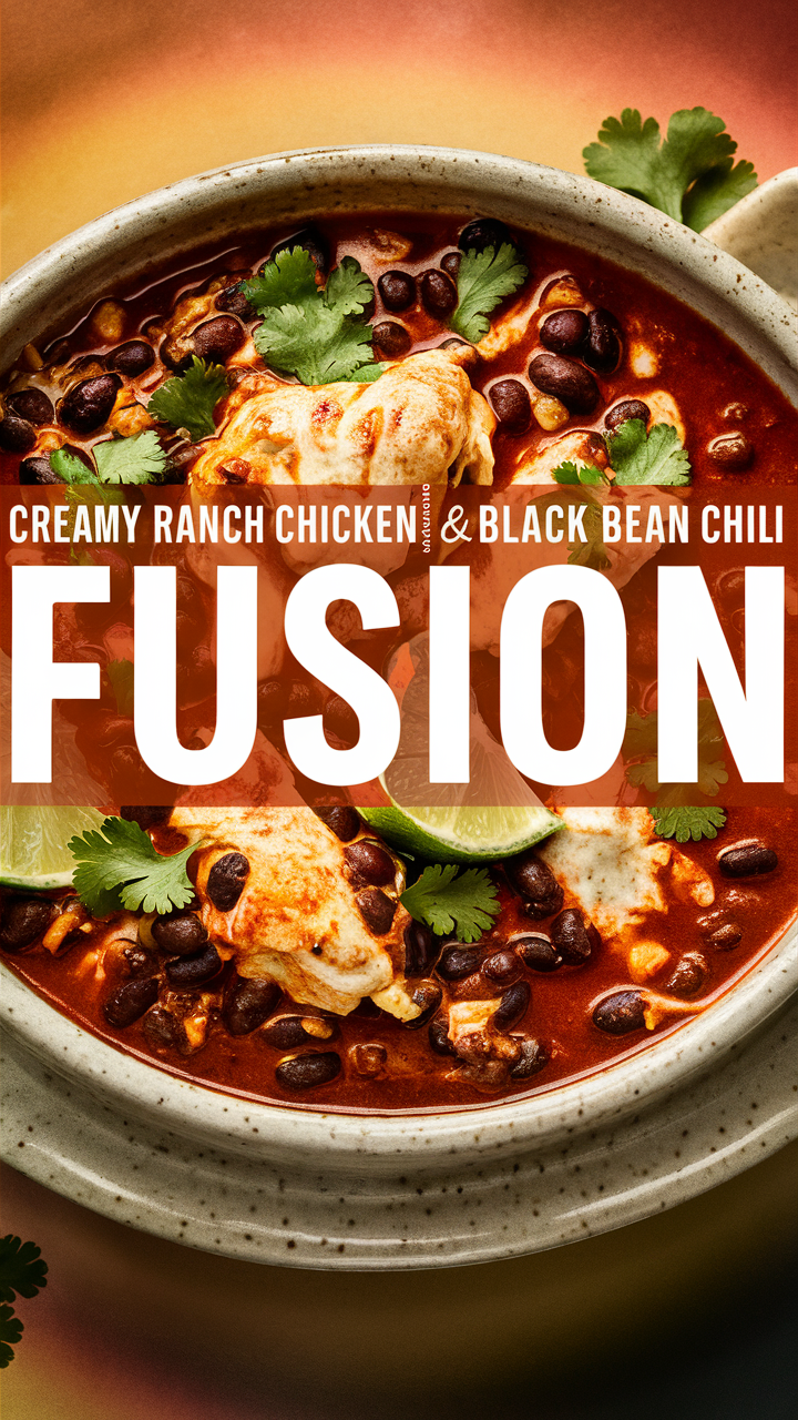 Chicken chili recipe, Creamy ranch chicken chili, Black bean chili fusion, Homemade chicken chili, Creamy black bean chili