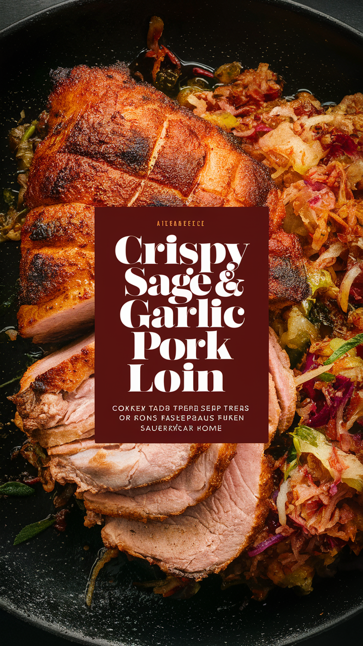 Pork Loin Roast, Garlic and Sage Pork, Sauerkraut Recipe, Tangy Pork Loin, Crispy Pork Loin