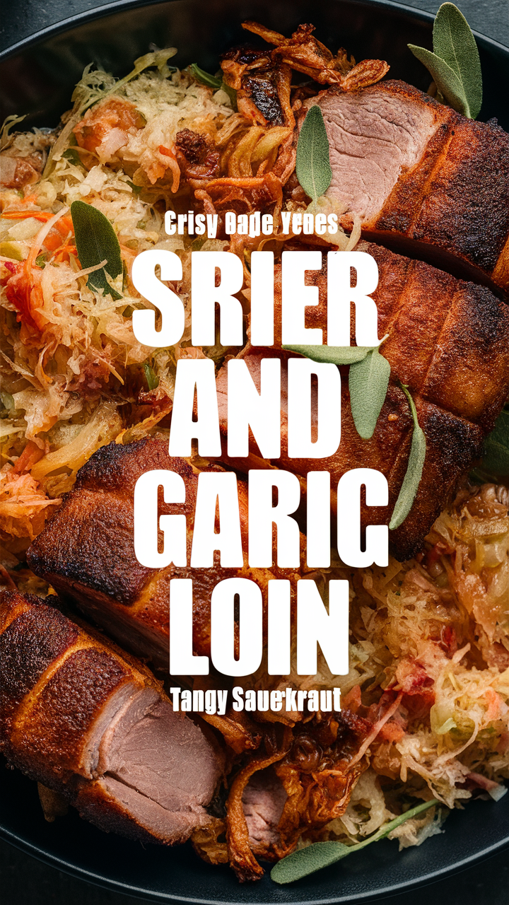 Pork Loin Roast, Garlic and Sage Pork, Sauerkraut Recipe, Tangy Pork Loin, Crispy Pork Loin