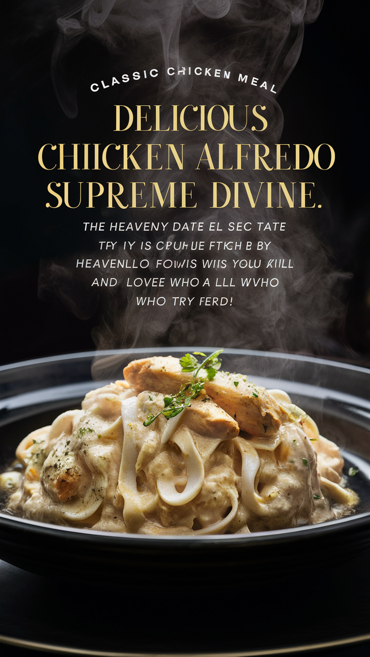 Chicken Alfredo recipe, Creamy pasta dish, Gourmet Italian cuisine, Homemade Alfredo sauce, Savory chicken dish