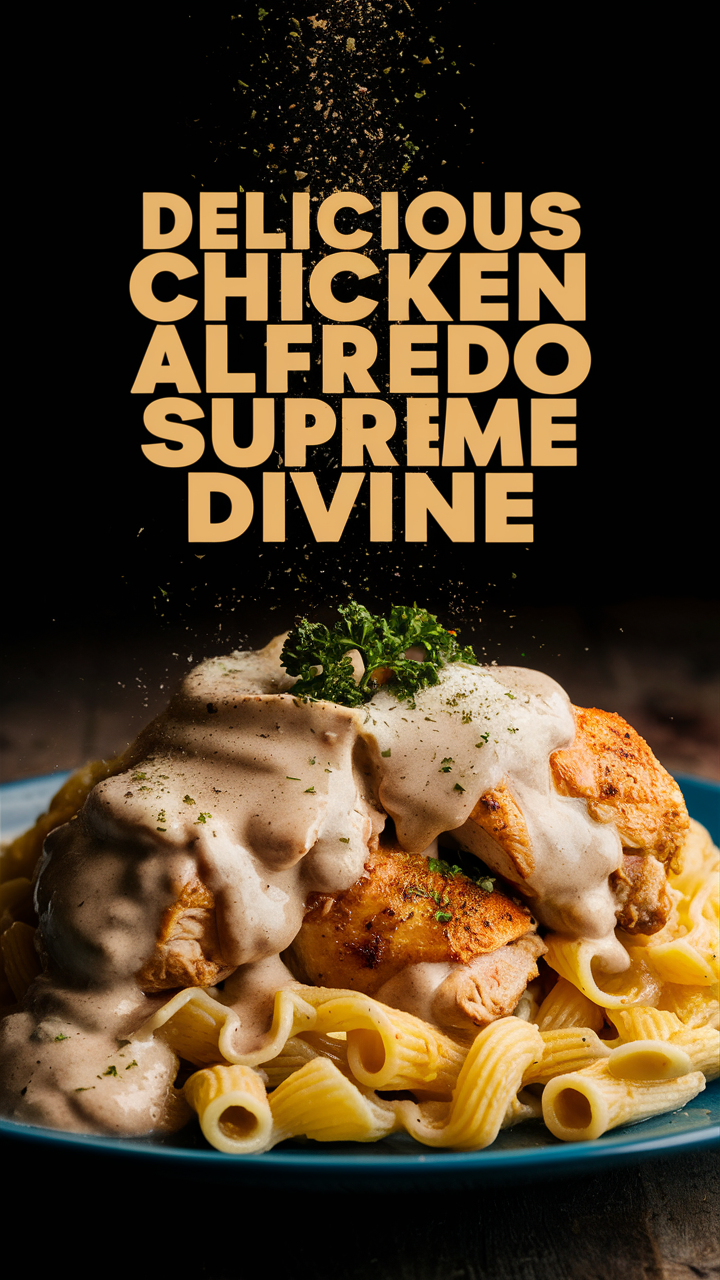 Chicken Alfredo recipe, Creamy pasta dish, Gourmet Italian cuisine, Homemade Alfredo sauce, Savory chicken dish