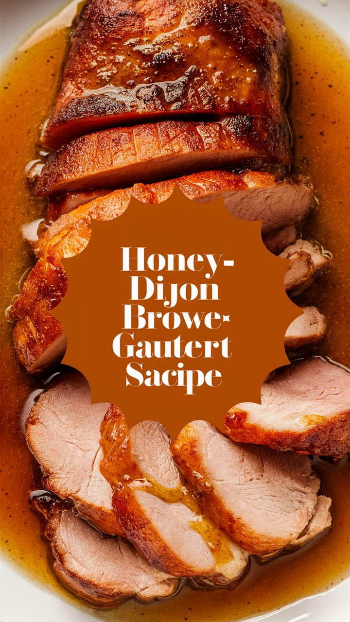 Pork Tenderloin recipe, Honey Dijon pork, Glazed pork recipe, Dijon mustard glaze, Honey glazed pork