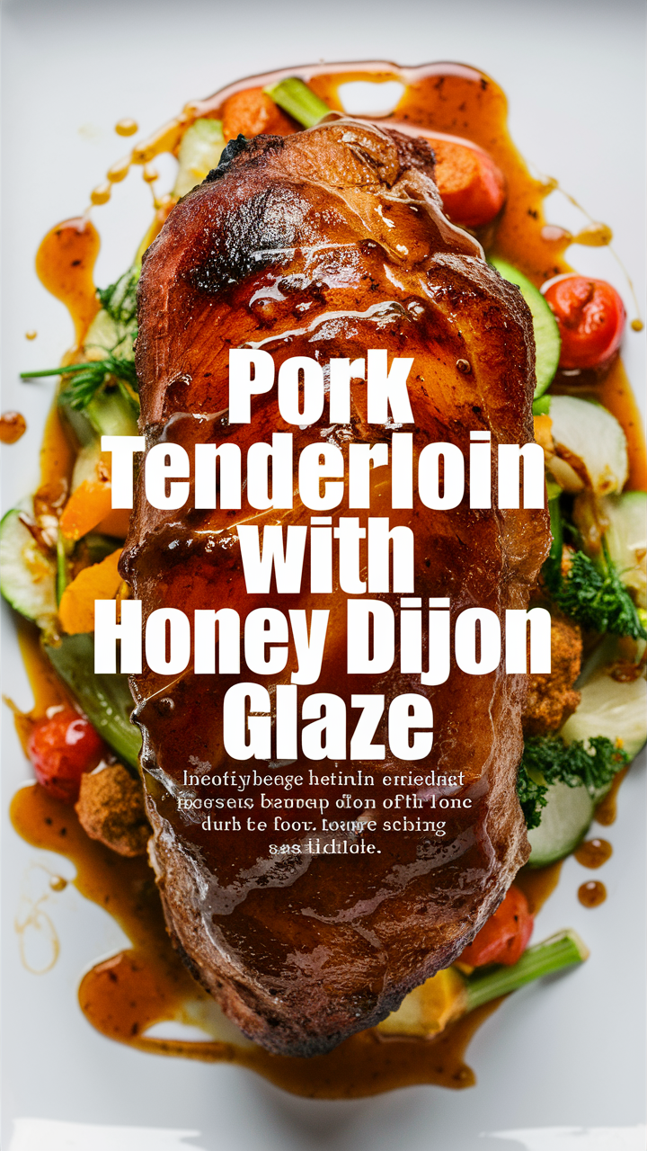 Pork Tenderloin recipe, Honey Dijon pork, Glazed pork recipe, Dijon mustard glaze, Honey glazed pork