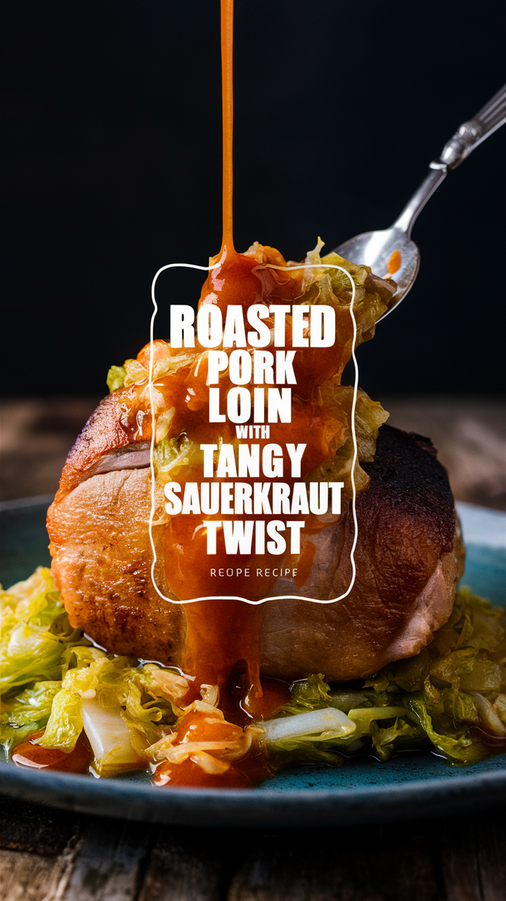 Roasted Pork Loin, Tangy Sauerkraut, Pork Roast, Sauerkraut Recipe, Roasted Pork Recipe