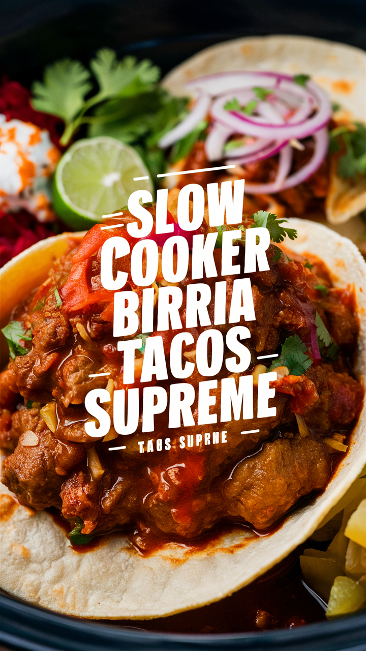 Slow Cooker Birria Tacos Supreme, Birria Tacos Recipe, Authentic Birria Tacos, Best Birria Tacos, Mexican Birria Tacos