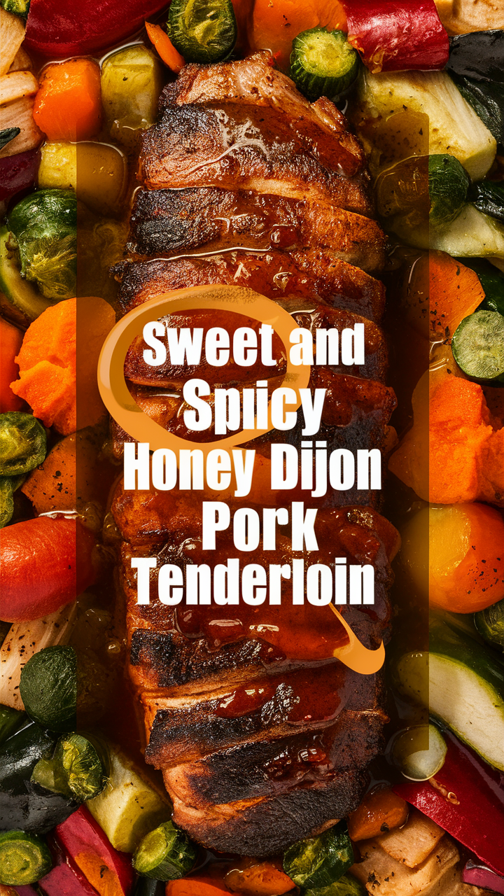 Sweet and Spicy Pork Tenderloin, Honey Dijon Pork, Pork Tenderloin Recipe, Honey Dijon Glazed Pork, Pork Tenderloin Marinade