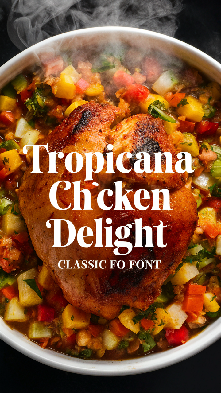 Tropicana chicken recipe, Chicken Tropicana, Tropical chicken dish, Delicious chicken with Tropicana, Tropicana citrus chicken