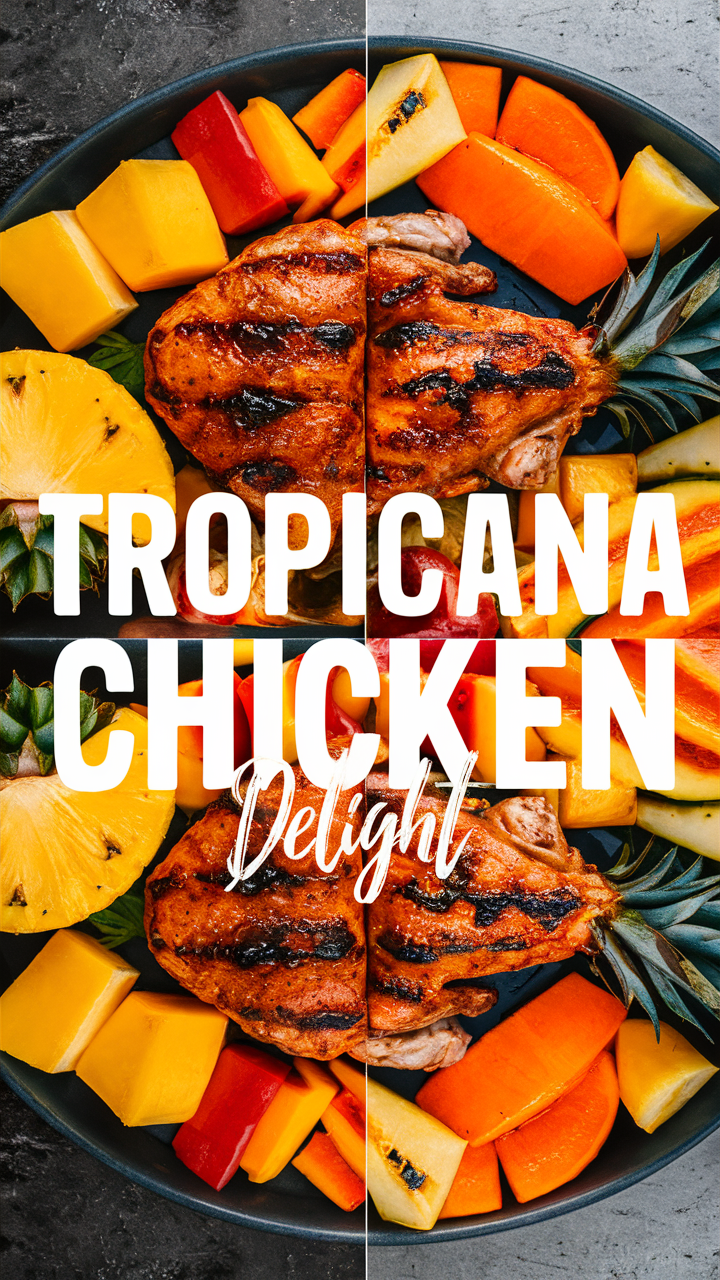Tropicana chicken recipe, Chicken Tropicana, Tropical chicken dish, Delicious chicken with Tropicana, Tropicana citrus chicken
