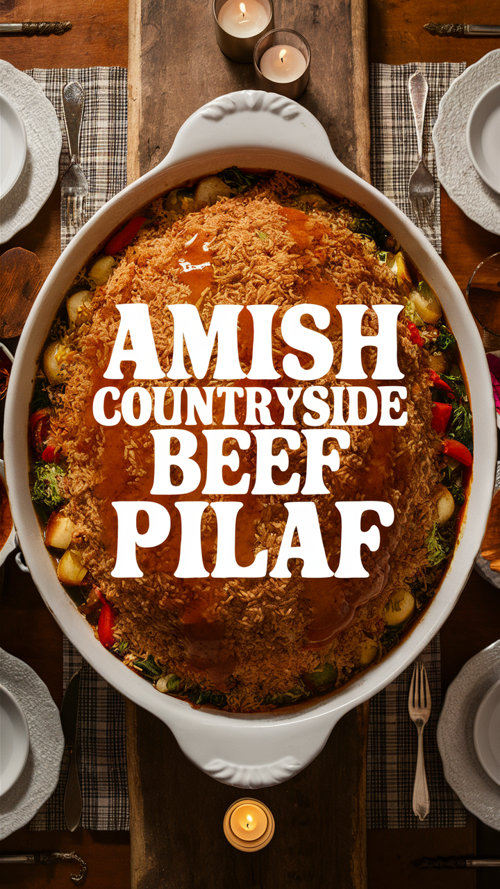 Amish Countryside Beef, Beef Pilaf Recipe, Countryside Beef Pilaf, Homemade Beef Pilaf, Traditional Beef Pilaf