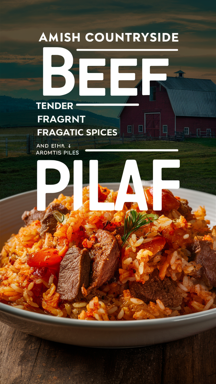 Amish Countryside Beef, Beef Pilaf Recipe, Countryside Beef Pilaf, Homemade Beef Pilaf, Traditional Beef Pilaf