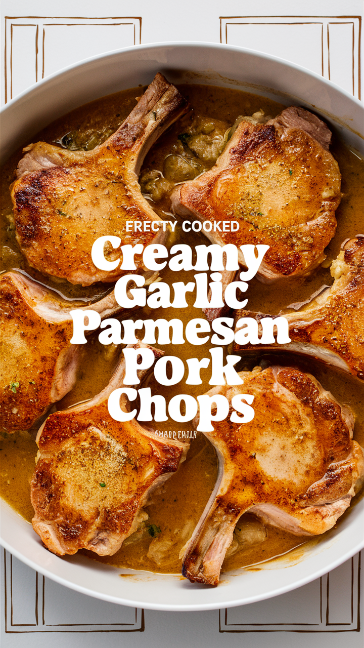 Creamy garlic pork chops, Parmesan pork chops, Garlic Parmesan recipe, Creamy garlic pork loin, Easy garlic Parmesan pork