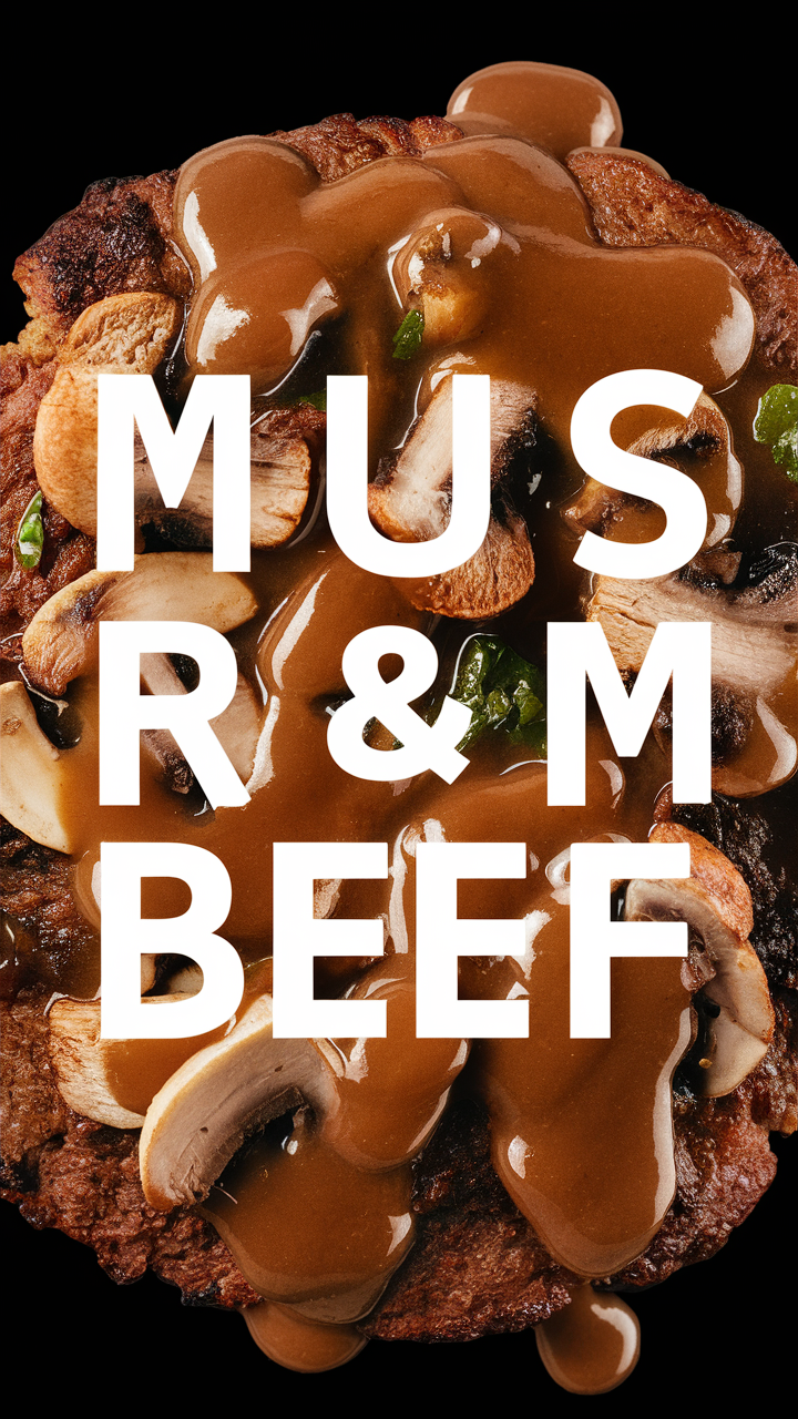 Beef mushroom patty, Beef patty recipe, Gourmet beef patty, Mushroom gravy, Savory mushroom gravy