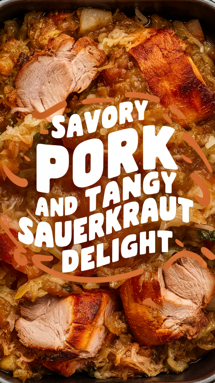 Sauerkraut recipe, Pork sauerkraut, Homemade sauerkraut, Savory pork dish, Authentic sauerkraut