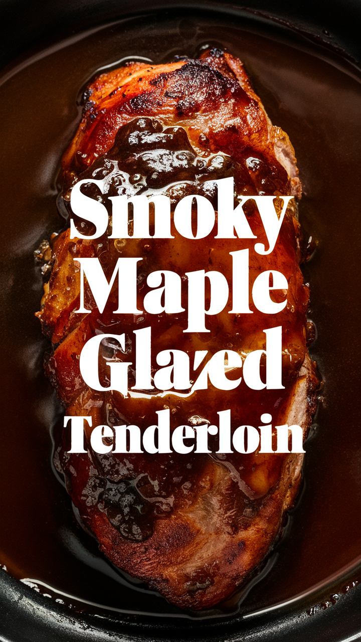 Maple glazed pork tenderloin, Smoky pork recipe, Pork tenderloin recipe, Maple glazed meat, Grilled pork tenderloin