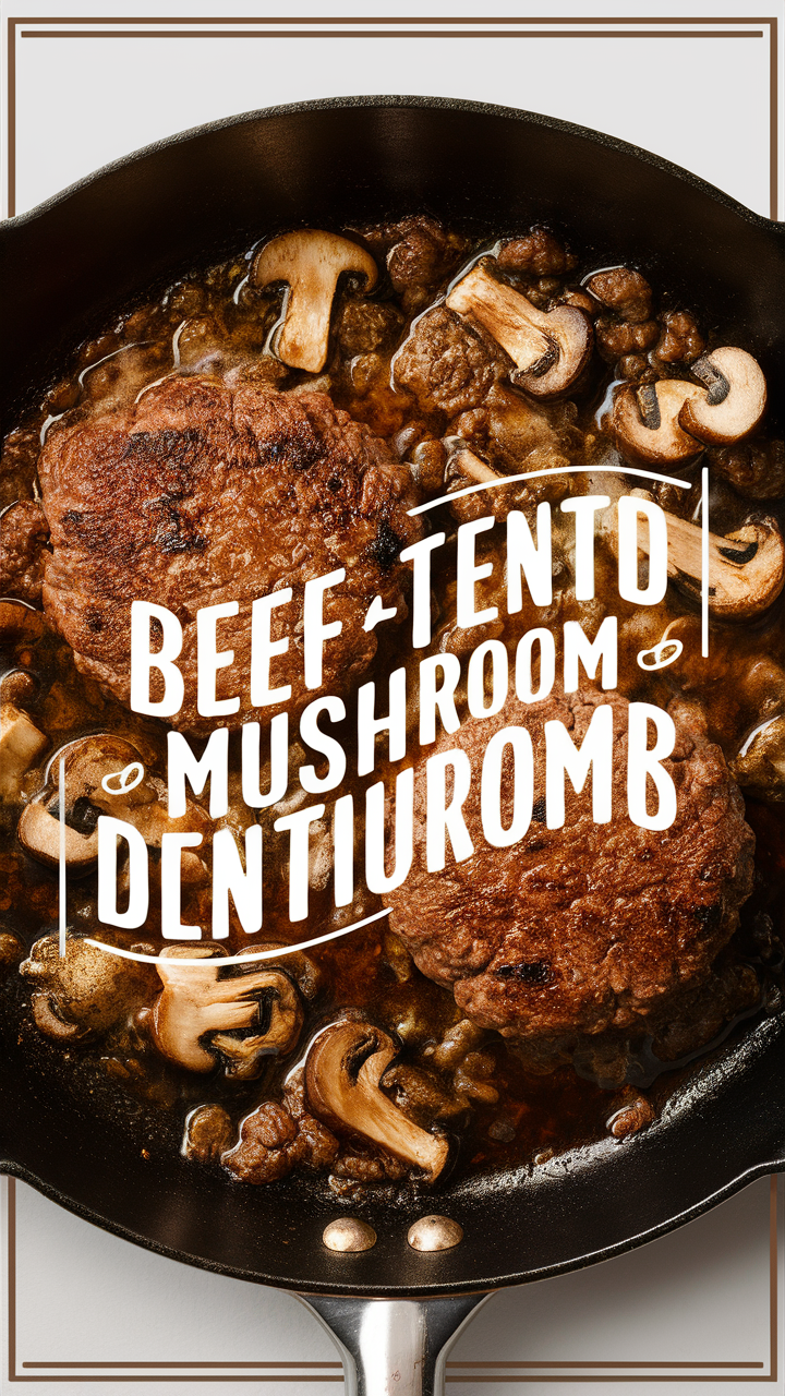 Beef patty recipe, Mushroom skillet dinner, Palate-pleasing beef dish, Homemade burger dish, Savory skillet meal