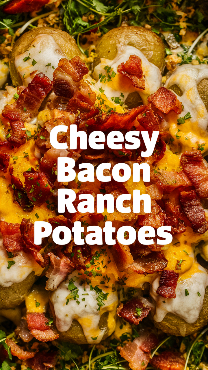 Cheesy potatoes, Bacon ranch, Potatoes recipe, Easy potato side dish, Ranch potatoes
