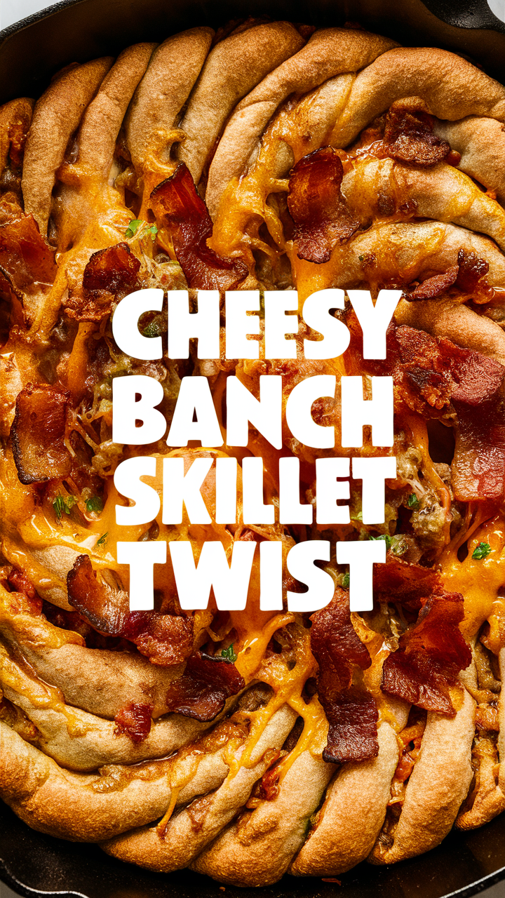 Bacon Ranch skillet, Cheesy bacon skillet, Ranch twist, Bacon ranch, Cheesy skillet