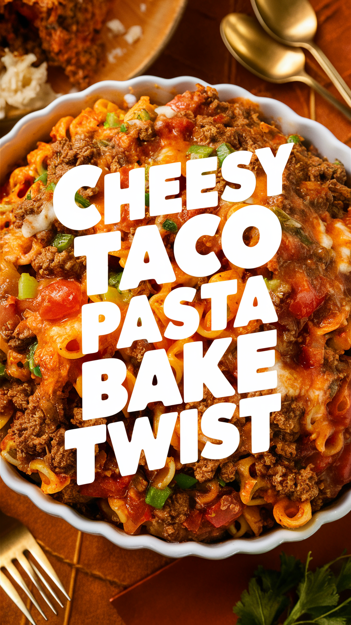 taco bake, cheesy pasta, pasta bake recipe, cheesy taco, cheesy pasta bake