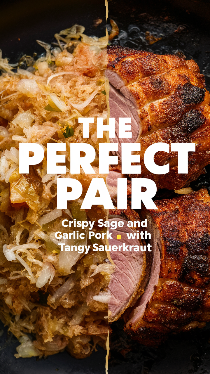 Sage pork recipe,crispy pork roast,garlic pork chops,pork sauerkraut recipe, pork with sauerkraut