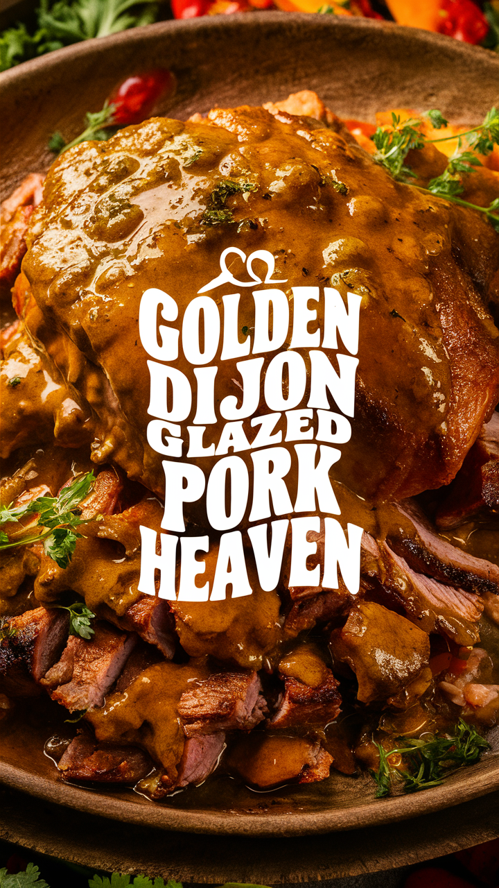 Golden Dijon Glazed Pork, Pork with Dijon Glaze, Dijon Glazed Pork Recipe, Dijon Glaze Pork Tenderloin, Homemade Golden Dijon Glazed Pork