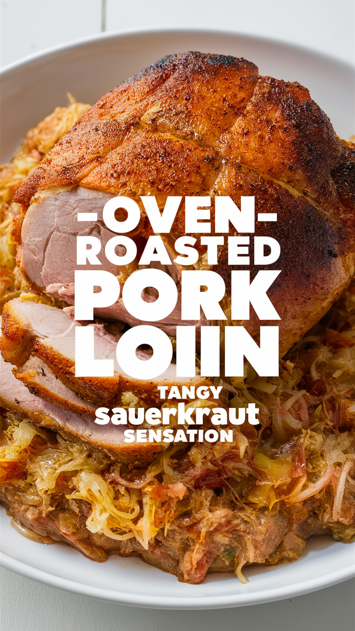Oven Roasted Pork Loin, Tangy Sauerkraut, Roasted Pork Recipe, Sauerkraut Dish, Tangy Pork Loin