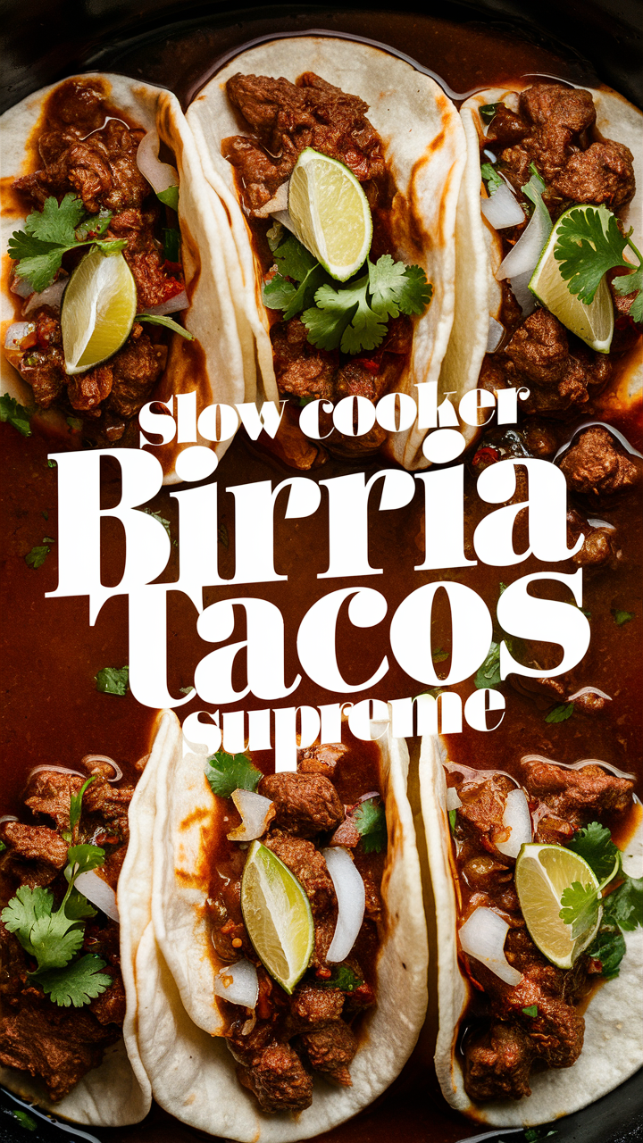 Slow Cooker Birria Tacos, Authentic Birria Tacos, Mexican Slow Cooker Tacos, Birria Tacos Recipe, Slow Cooker Beef Birria