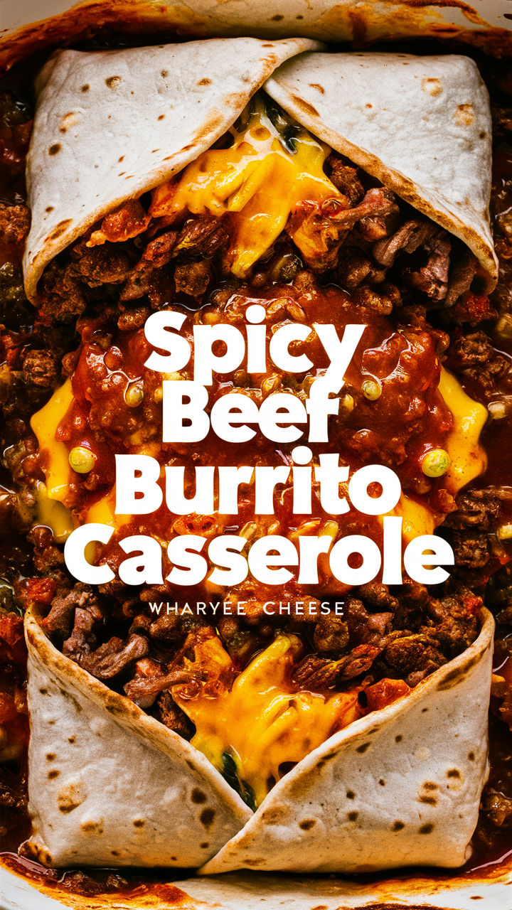 Beef casserole recipe, Mexican casserole dish, Spicy burrito bake, Casserole with ground beef, Homemade burrito casserole