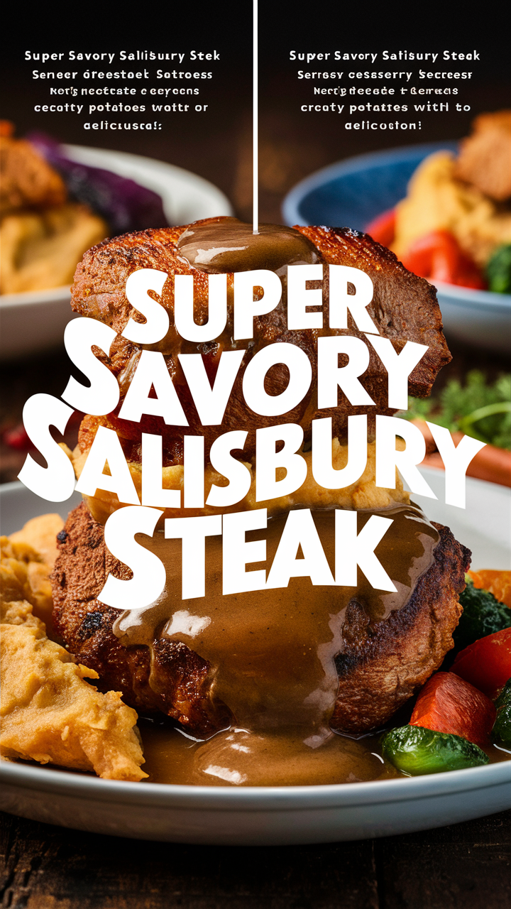 Salisbury steak recipe, Ground beef recipes, Homemade meatloaf, Classic comfort food, Easy dinner ideas