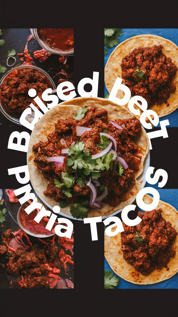Braised Beef Birria Tacos, Mexican Beef Tacos, Flavorful Birria Tacos, Birria Taco Recipe, Authentic Birria Tacos