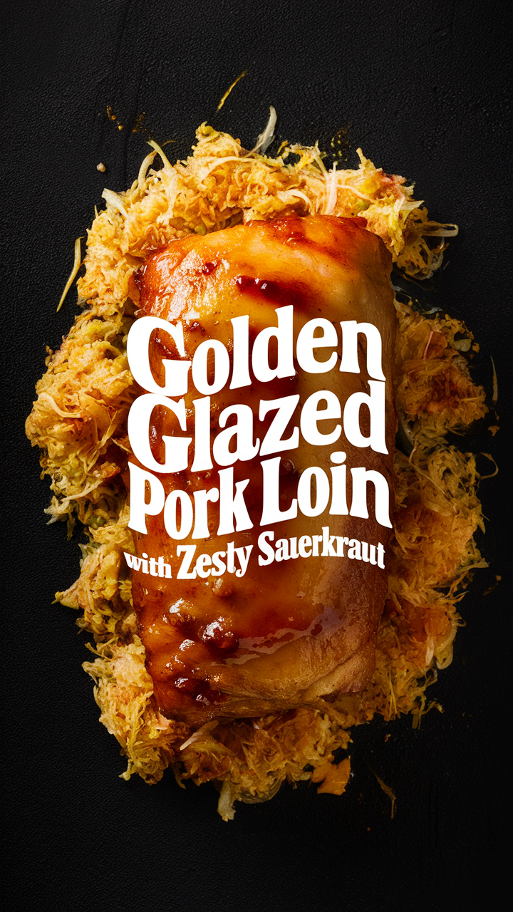 Pork roast recipe, Roasted pork loin, Glazed pork loin, Sauerkraut side dish, German pork roast