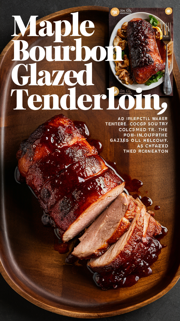 Bourbon glazed pork tenderloin,Bourbon maple pork tenderloin,Maple Bourbon pork tenderloin glaze,Pork tenderloin with Maple Bourbon glaze,Maple Bourbon glazed pork tenderloin