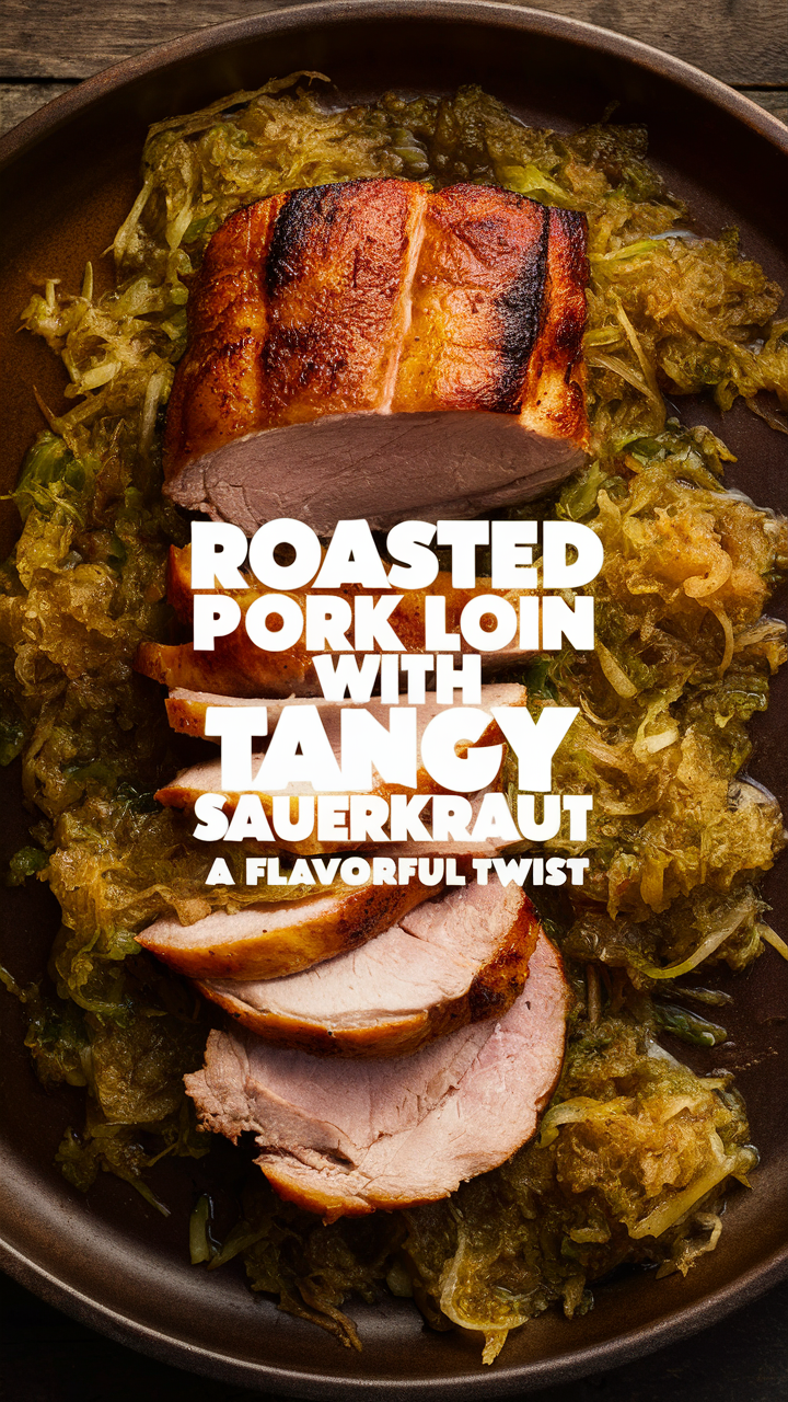 Roasted Pork Loin, Tangy Sauerkraut, Flavorful Twist, Pork Roast Recipe, Sauerkraut Pork Loin