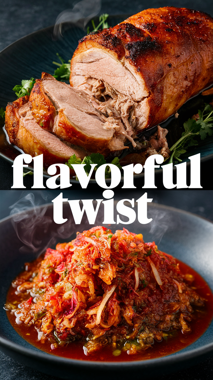 Roasted Pork Loin, Tangy Sauerkraut, Flavorful Twist, Pork Roast Recipe, Sauerkraut Pork Loin