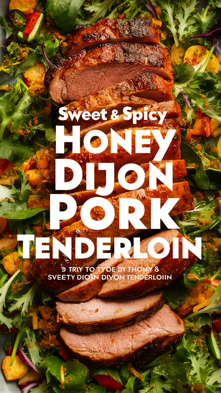 Sweet and Spicy Pork Tenderloin, Honey Dijon Pork Tenderloin, Pork Tenderloin recipe, Pork Tenderloin marinade, Pork Tenderloin glaze