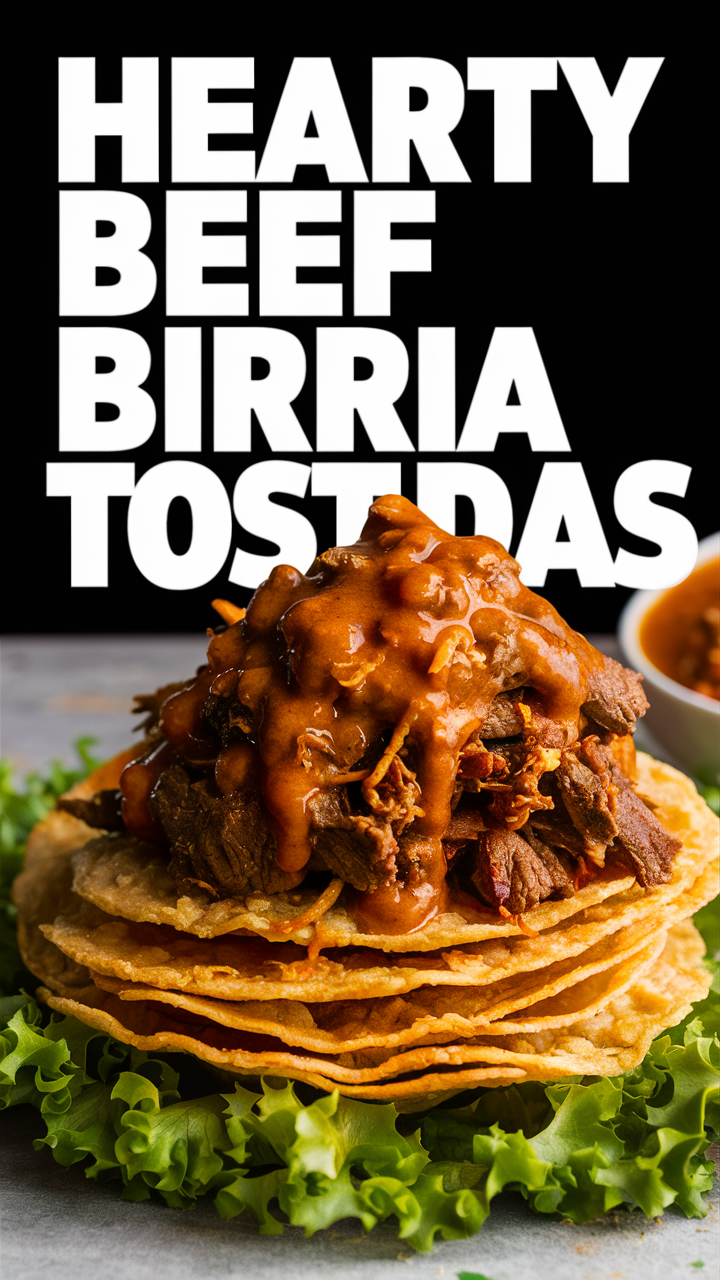 Beef Birria Tostadas, Authentic Birria Tacos, Mexican Beef Stew, Tasty Birria Recipe, Gourmet Birria Tacos
